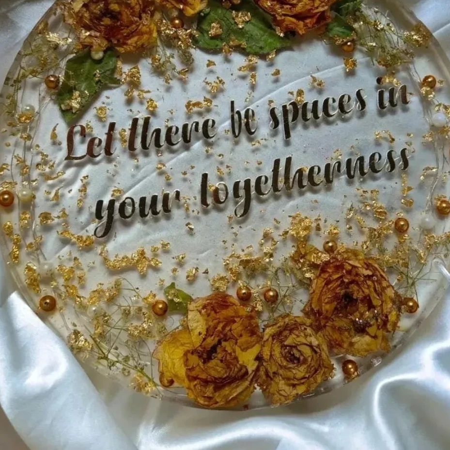 Varmala Flower Preserved Premium Resin Frame