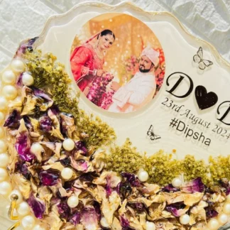 Curve Shaped 10-inch Epoxy Frame | Jaimala Photo Frame