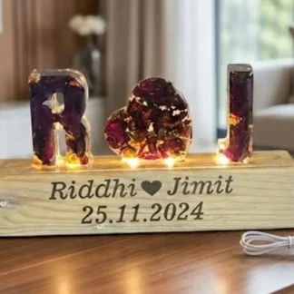 Resin Name Initials LED Lamp ( 4- Inches)