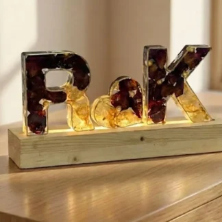 Wedding Memory Keepsake | Resin LED Lamp