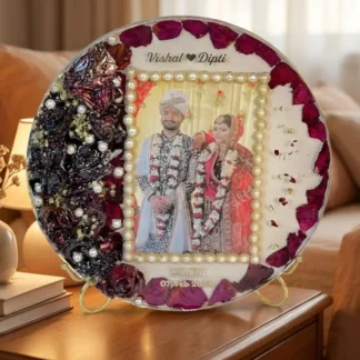 Wedding Rose Flowers Preservation Resin Frame (10 Inch )