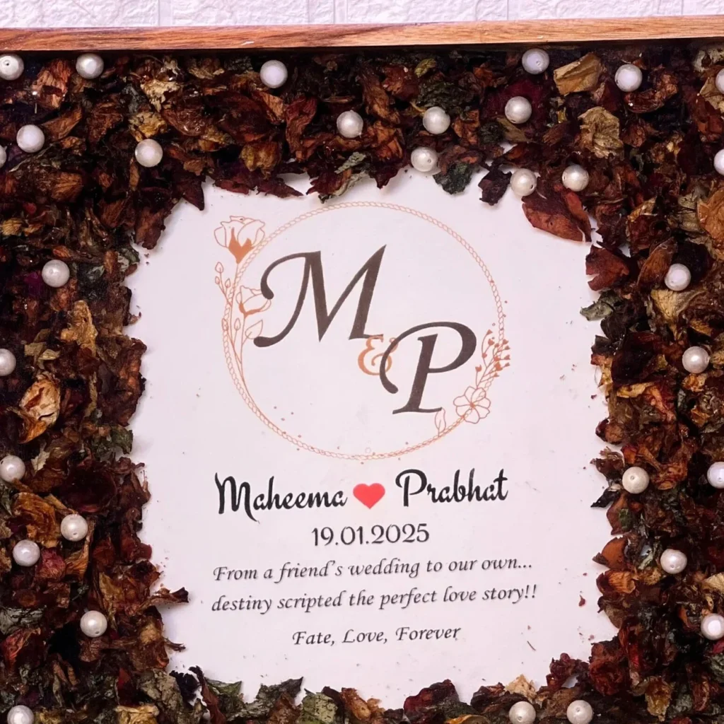 Garland Preservation Frame with Wedding Card (14 by 14- Inch)