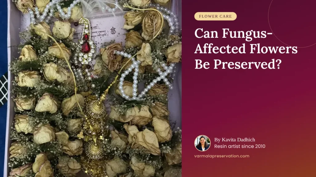 Can Fungus Affected Flowers Still Be Preserved in Resin Keepsakes?