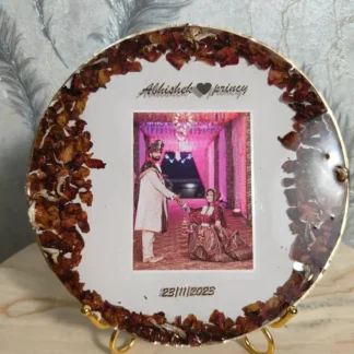 White Theme Varmala Preservation Frame (8 Inch)