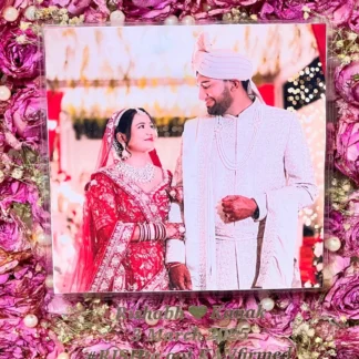 Preserved Wedding Varmala Frame with Couple Photo (8- Inch)