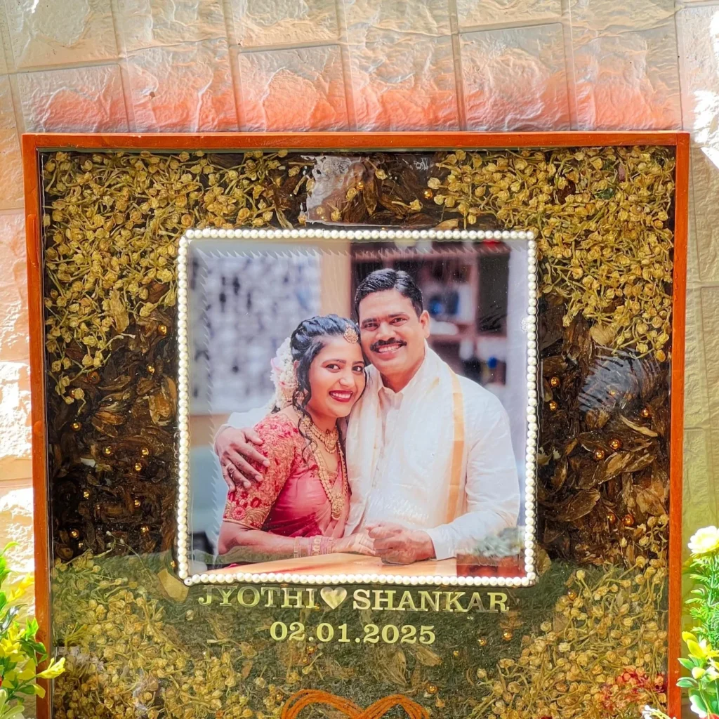 Jaimala Photo Frame | Varmala Resin Frame (18 by 18 ) Inch