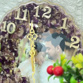 Preserved Varmala in (10- Inch) Resin Wall Clock