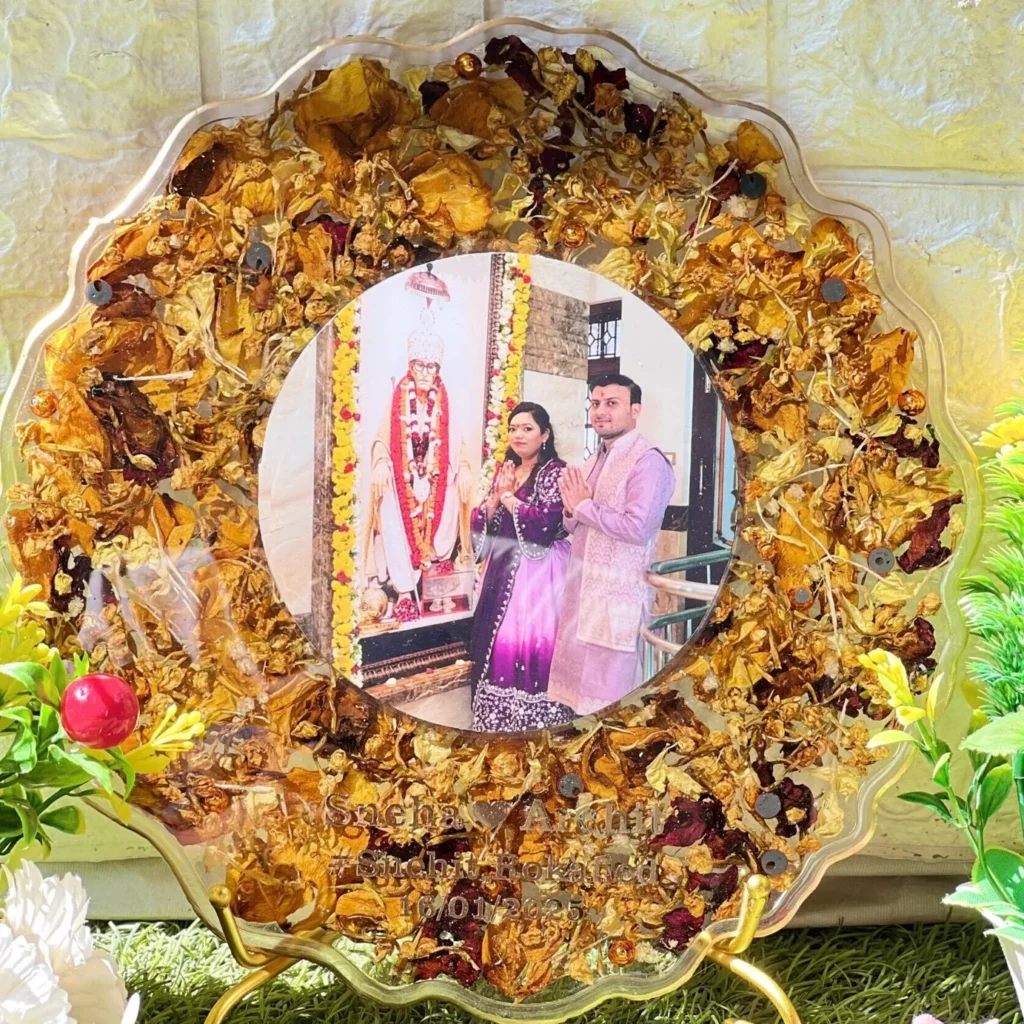 Resin Mandir Varmala Photo Frame ( 8- Inch)