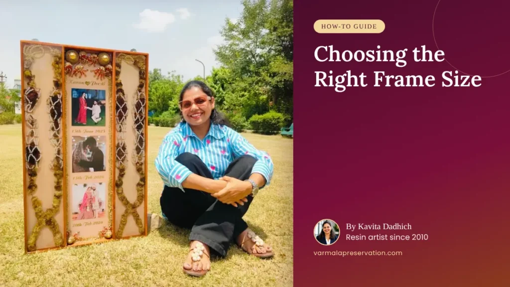 How to Select Perfect Frame Size for Marriage Garland Keepsake Display