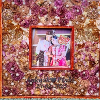 Square Resin Frame with Wedding Photo – Personalized Memory Gift (16 by 16- Inch)