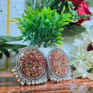 Epoxy Resin Jewelry Set – Earrings & Heart Keychain