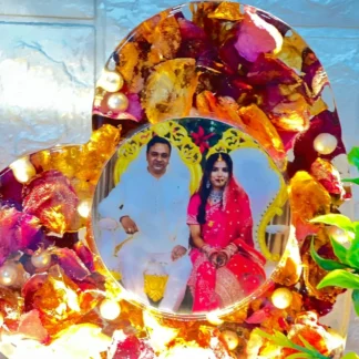 Handmade Wedding Garland Resin Preservation Frame ( 8-Inch)