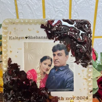 6 Inch Resin Varmala Photo Frame | Wedding Flower Preservation Gift